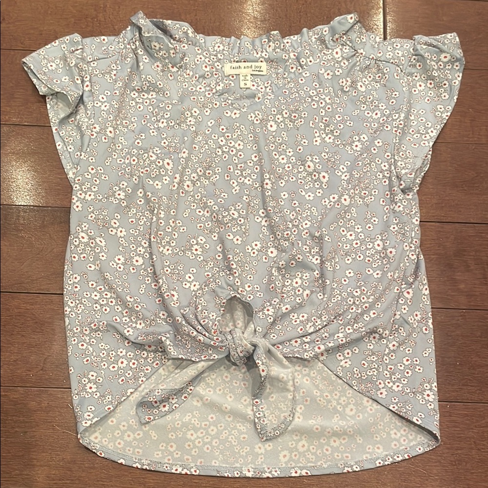 Floral Blue Top by faith and joy